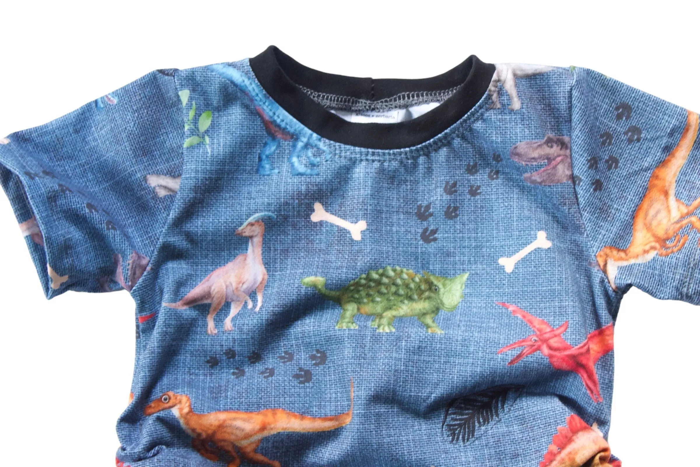 1-3y Vibrant Dino Shorts Romper - Grow With Me