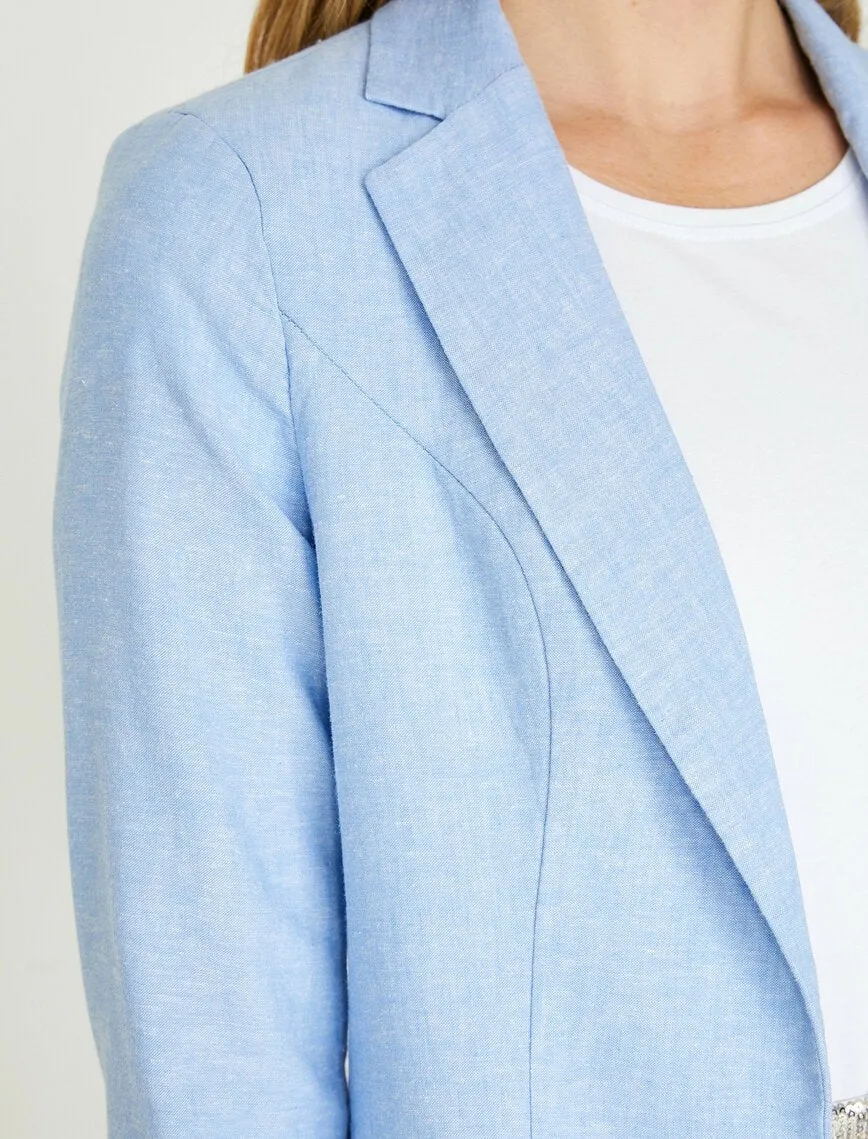 10615 Light Blue Classic Lapel Jacket
