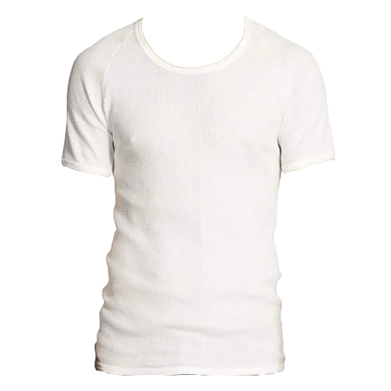 5 Pk Holeproof Aircel Thermal Mens T-shirt Short Sleeve Tee Top MYQ31A White Waffle Knit
