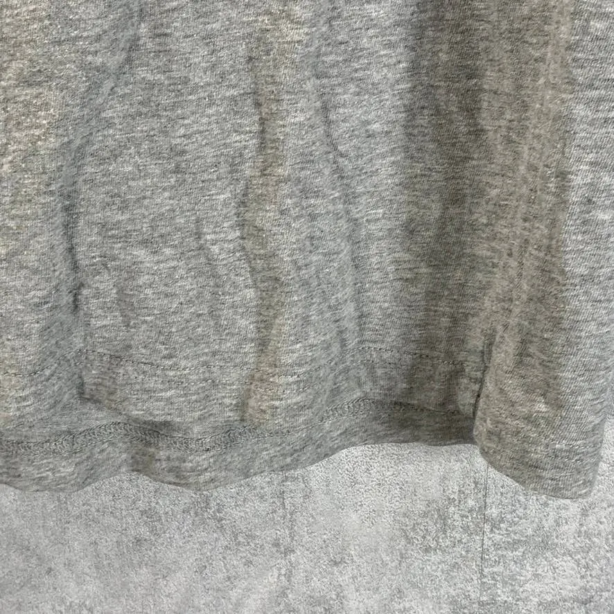 ABERCROMBIE & FITCH Men's Grey Muscle Short-Sleeve Henley T-Shirt SZ M