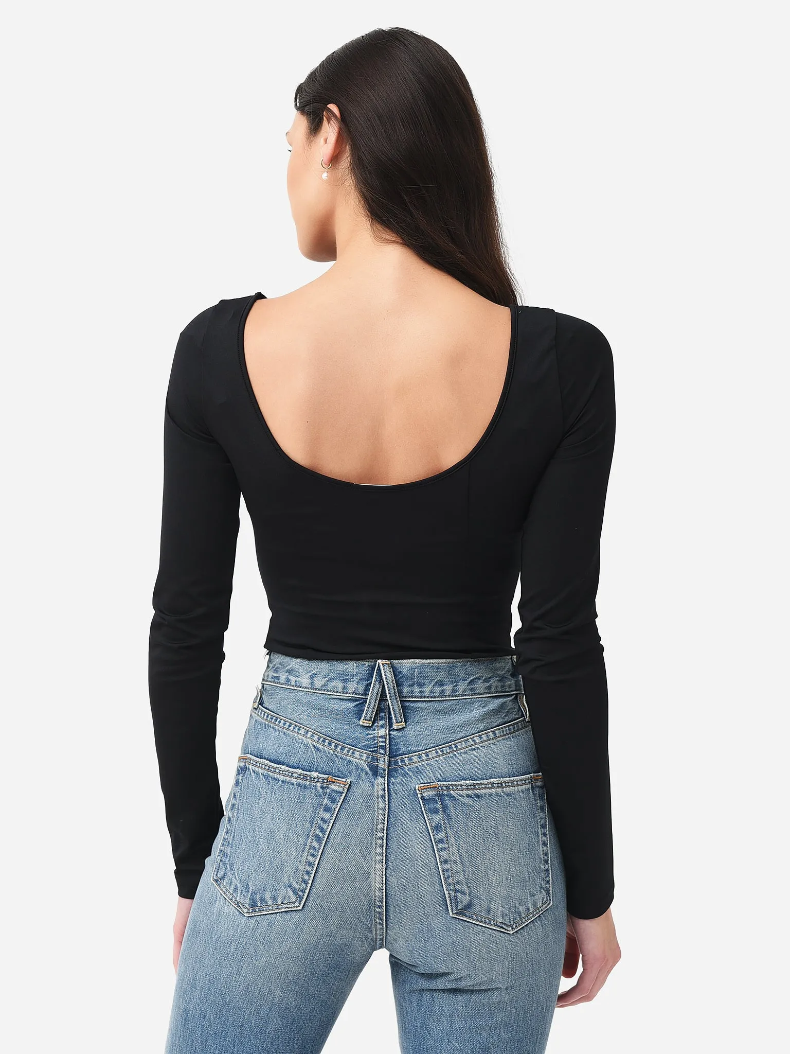 Agolde Women's Stevie Open Neck Bodysuit