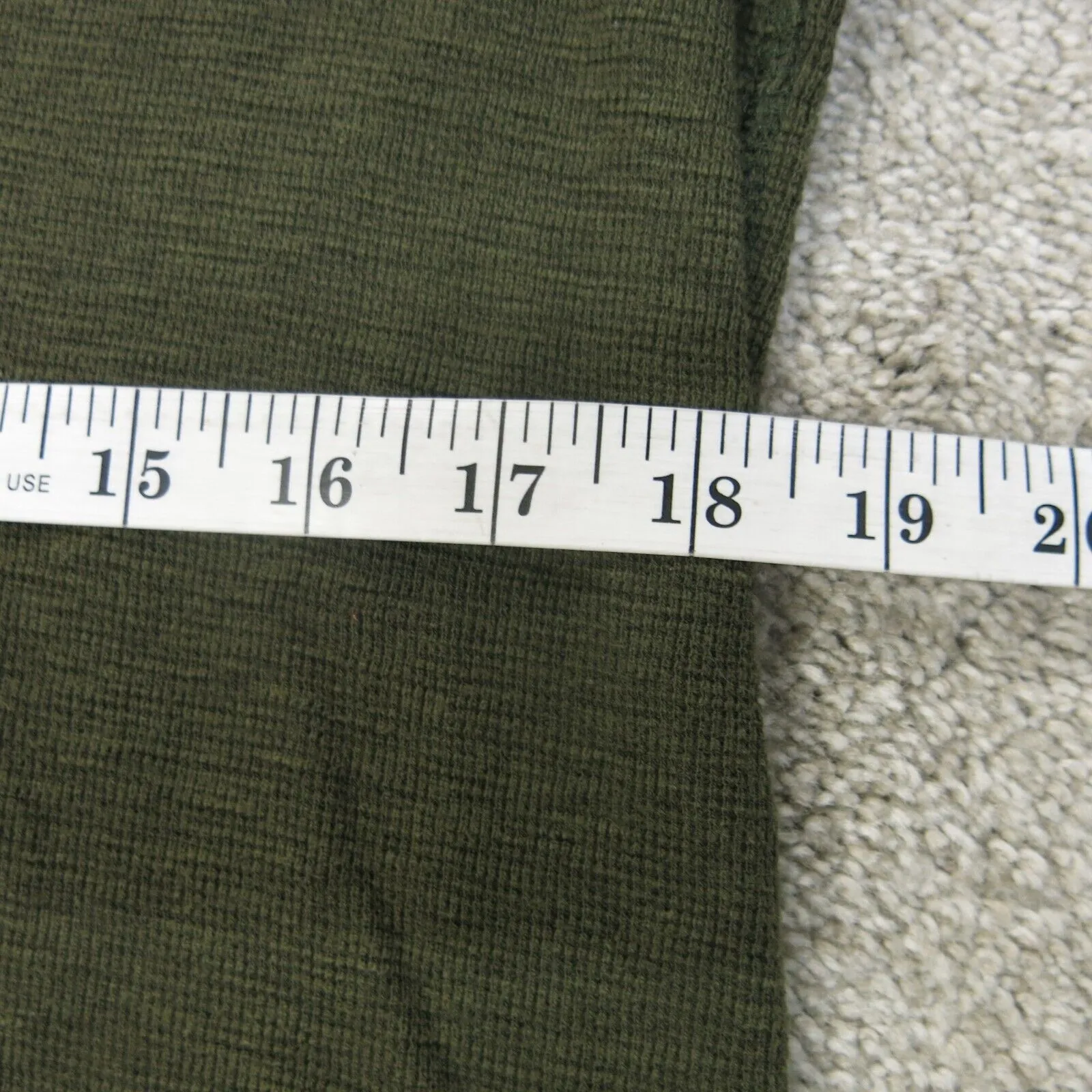 American Eagle Shirt Mens Large Green Heritage Classic Fit Thermal Henley Tee