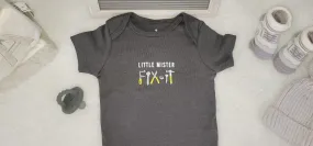 Baby Boy Onesie, Little Mister Fix it Design Onesie,  Gray Onesie, 9 month Baby Boy Onesie, trendy onesie, Stylish Bodysuite