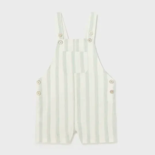 Baby Linen Striped Overall