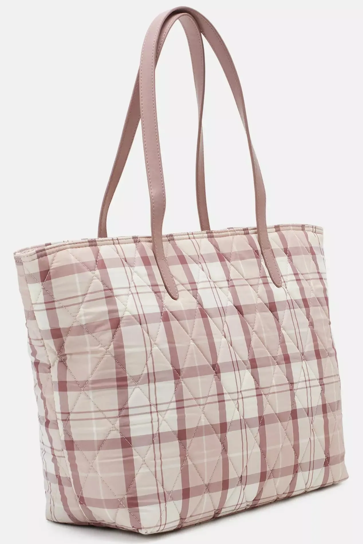 Barbour Bag Weatherham quilted tote shoulder bag in dewberry tartan LBA0344PU31