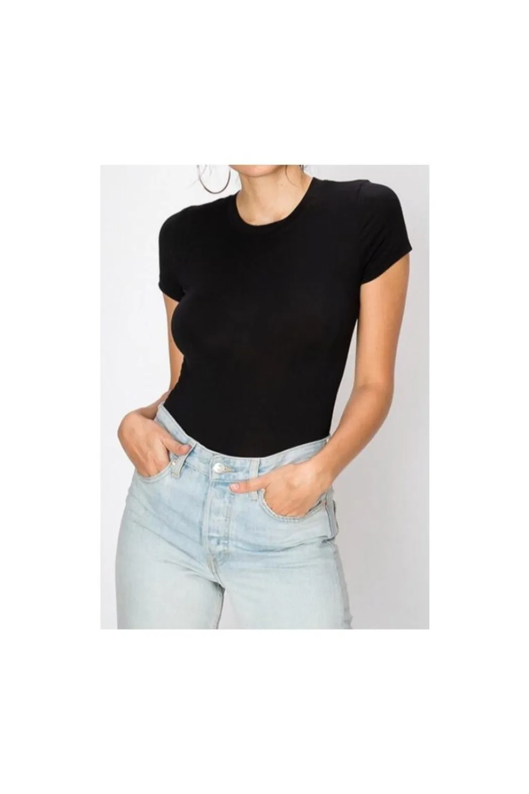 BASICS: MODAL T-SHIRT THONG BODYSUIT