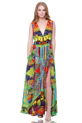 Bloom Town Green Casual Dress