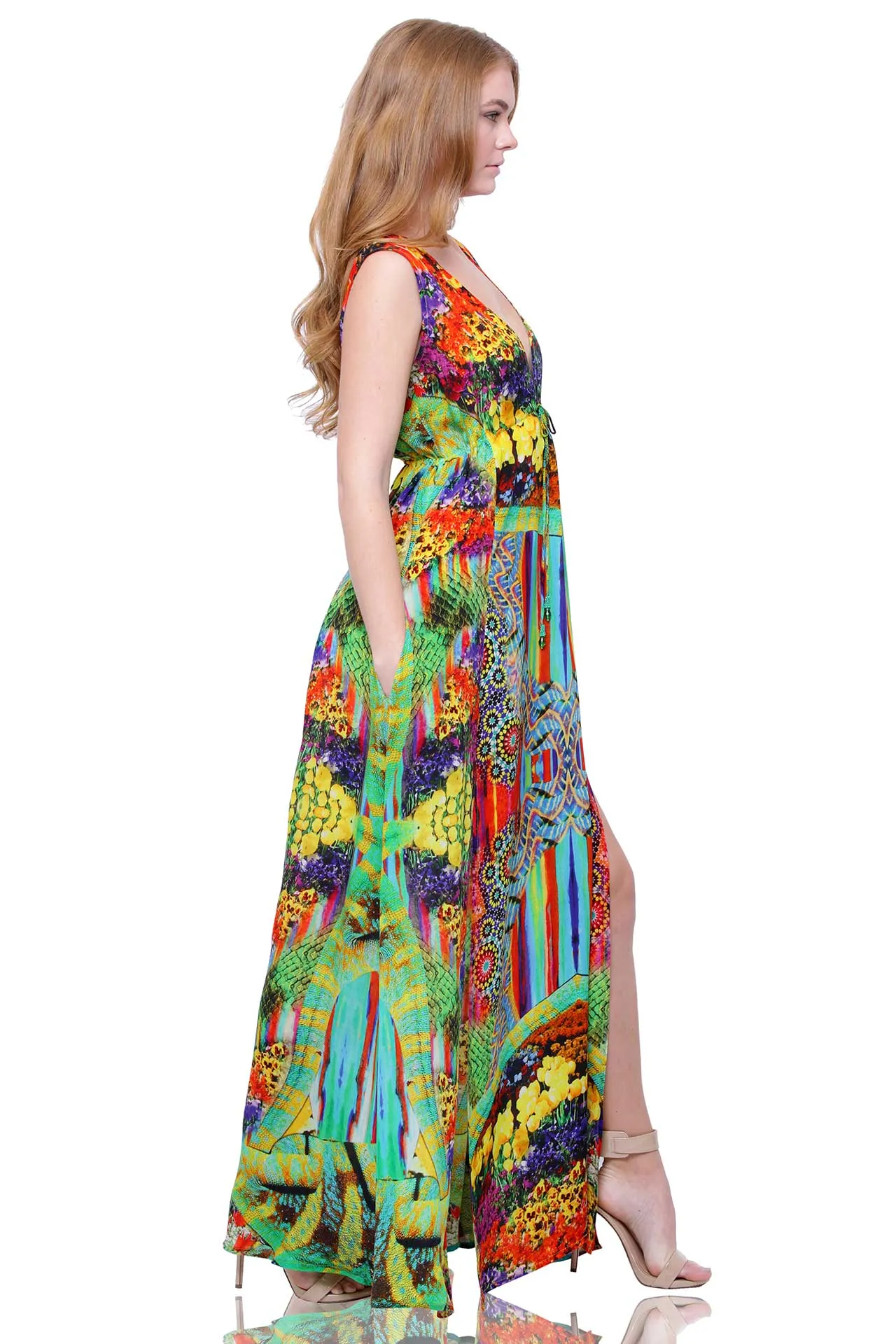 Bloom Town Green Casual Dress