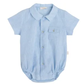 Blue Pocket Romper