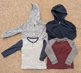 Boys, 2 Zip Ups & 2 Long Sleeve Shirts, Kids 4/4T