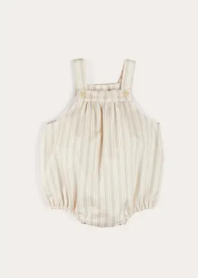 Brompton Stripe Romper in Beige (3mths-2yrs)