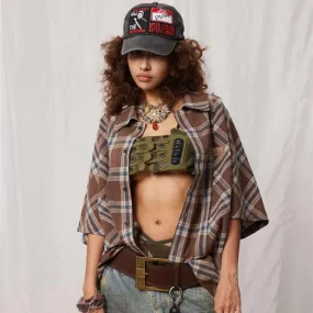 Brown Plaid Shirt