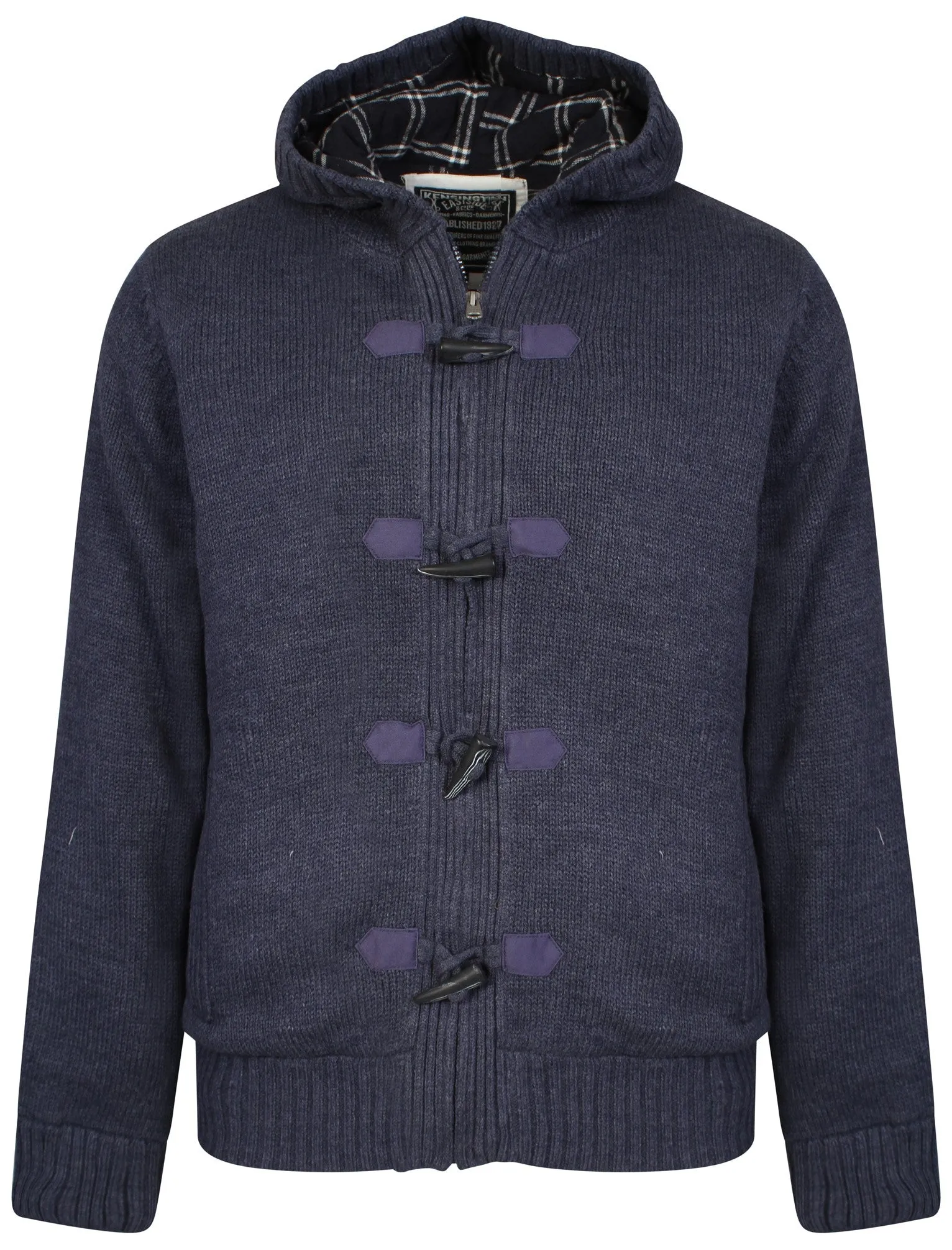 Burwell Heavy Knit Jacket in Midnight Blue Marl - Kensington Eastside