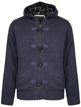 Burwell Heavy Knit Jacket in Midnight Blue Marl - Kensington Eastside