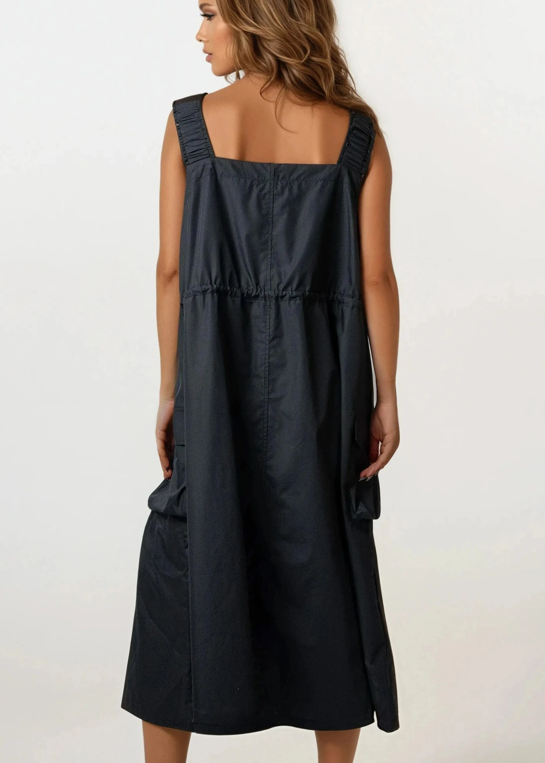 Cargo Core Zip Overall Dress
