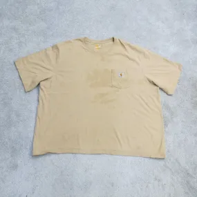Carhartt Shirt Mens 4XL Khaki Crew Neck Short Sleeve Original Fit Lightweight
