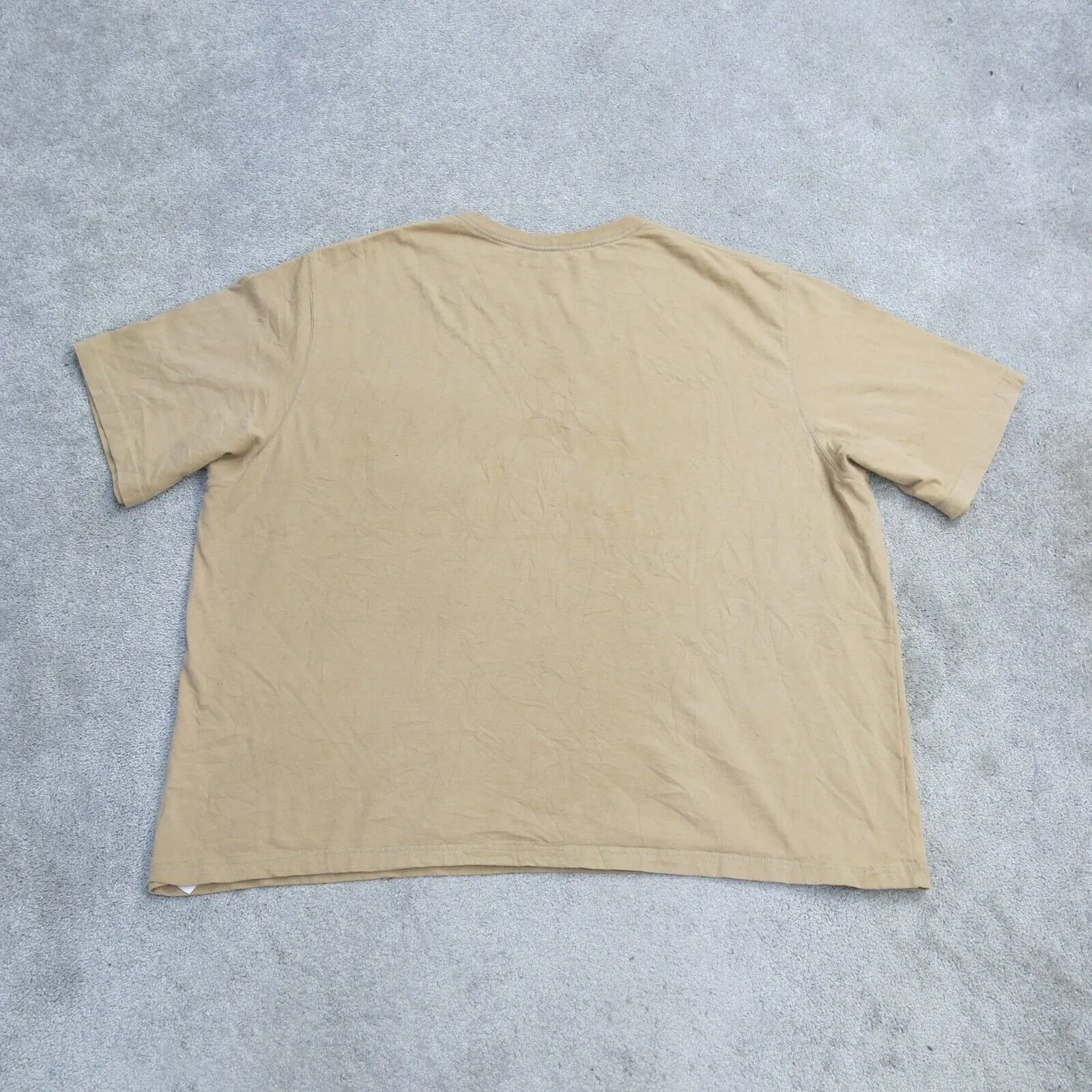 Carhartt Shirt Mens 4XL Khaki Crew Neck Short Sleeve Original Fit Lightweight