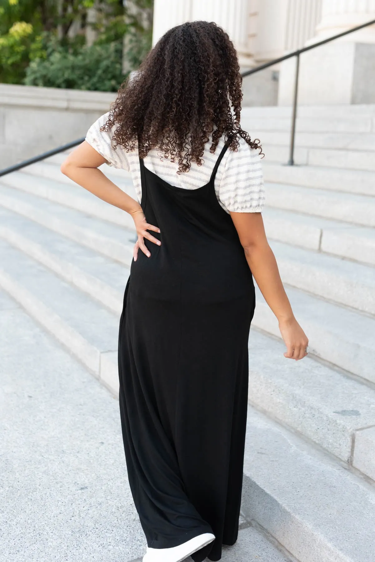 Charli Black Overall Maxi Dress