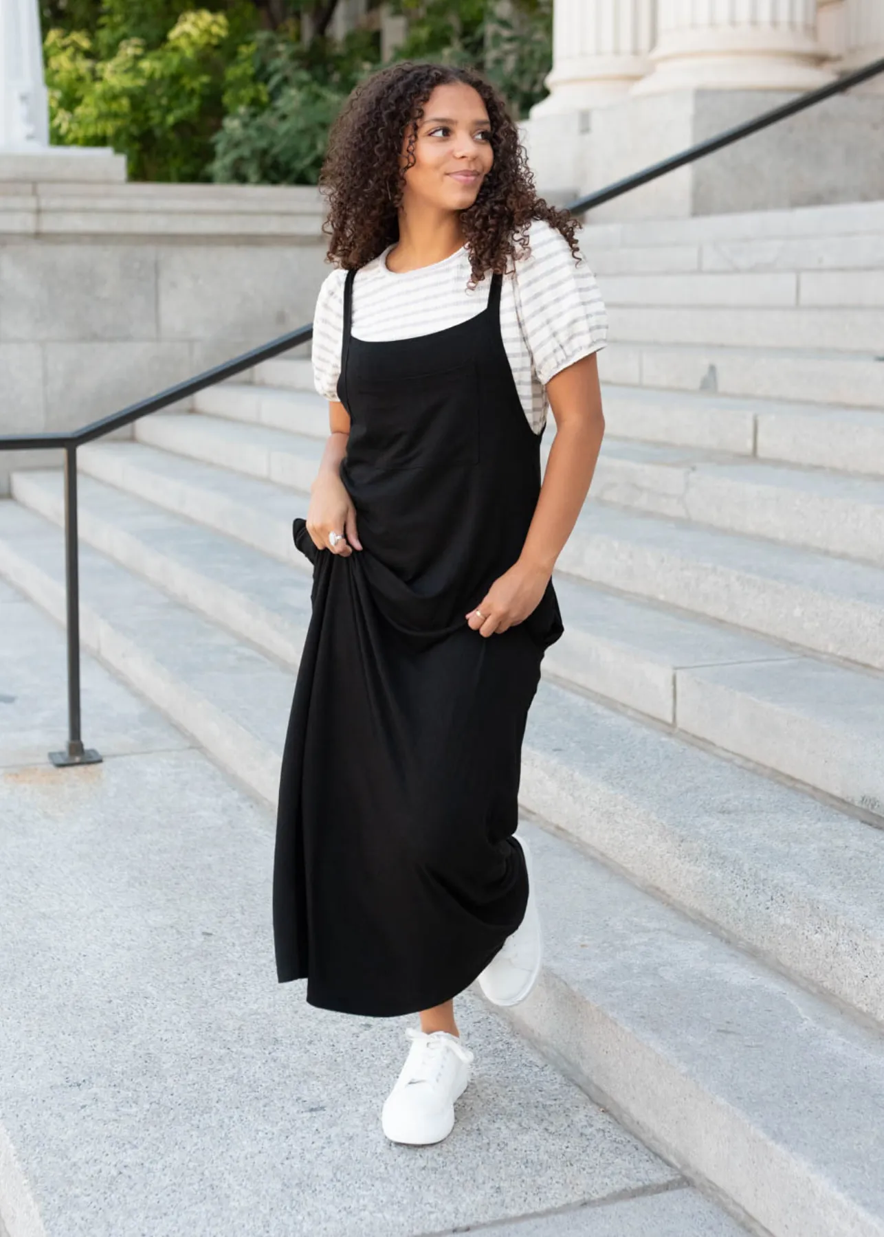 Charli Black Overall Maxi Dress