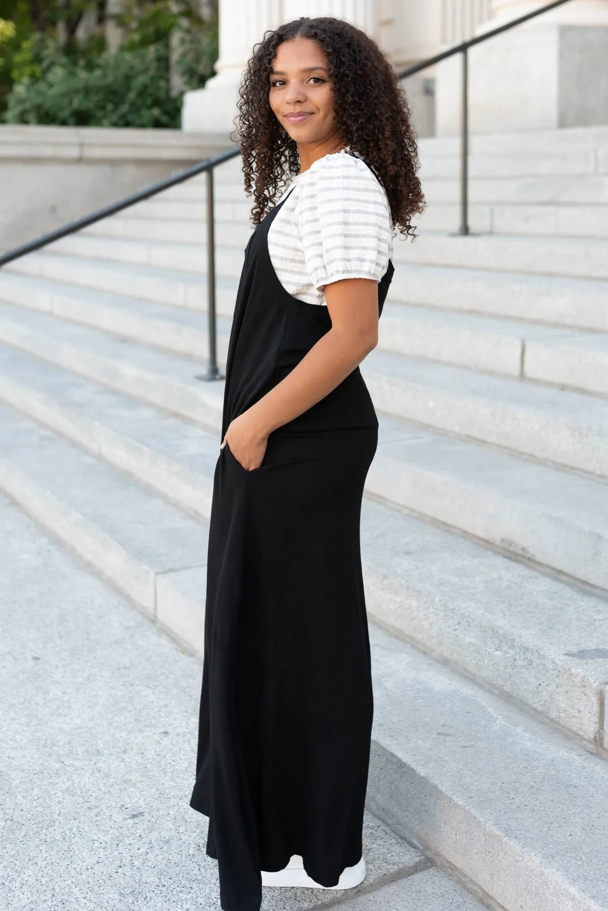 Charli Black Overall Maxi Dress
