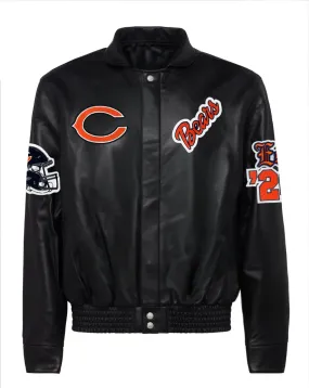 CHICAGO BEARS FULL LEATHER OLD ENGLISH JACKET