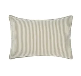 Classic Stripe Standard Pillow Sham Pair Pebble