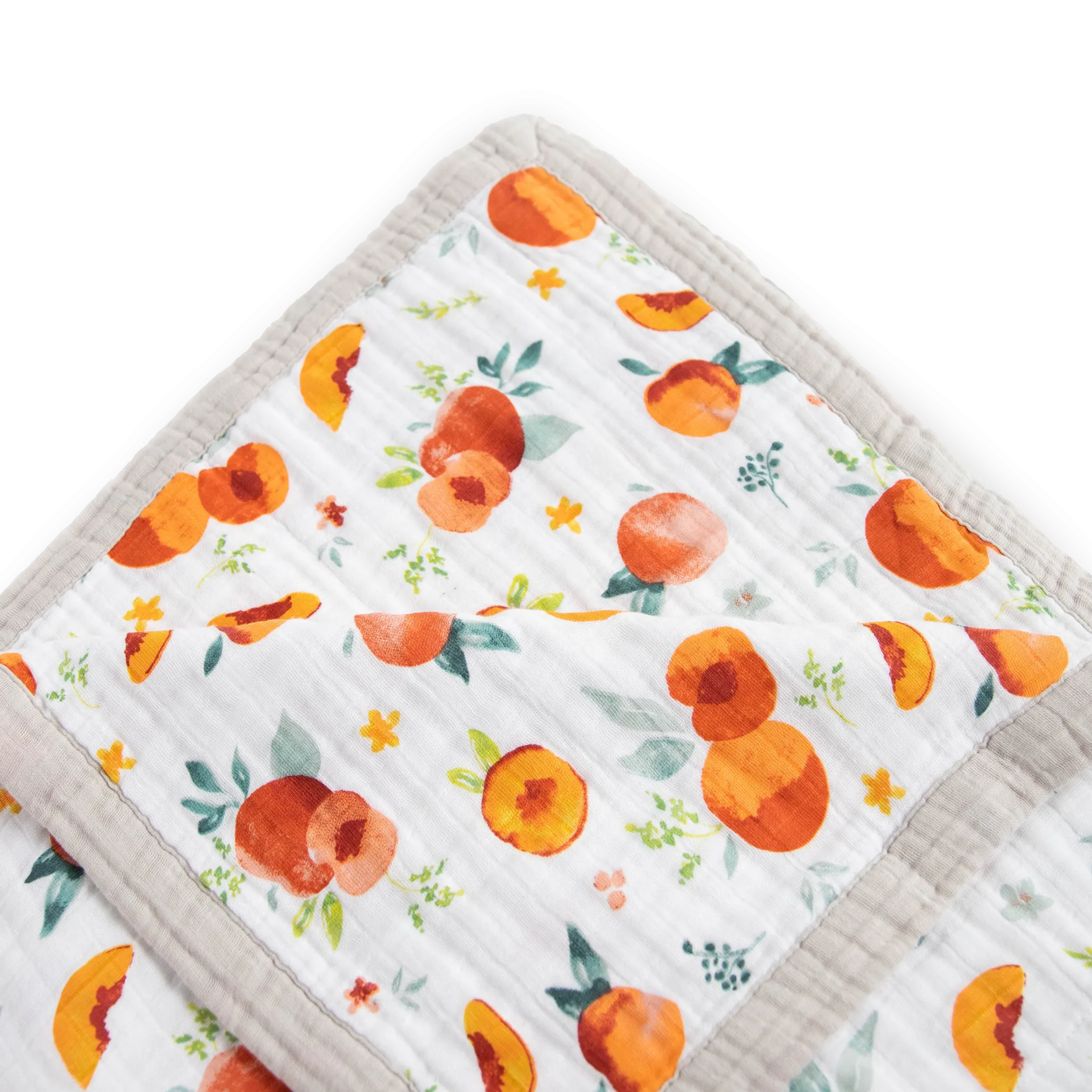 Cotton Muslin Quilted Throw - Georgia Peach