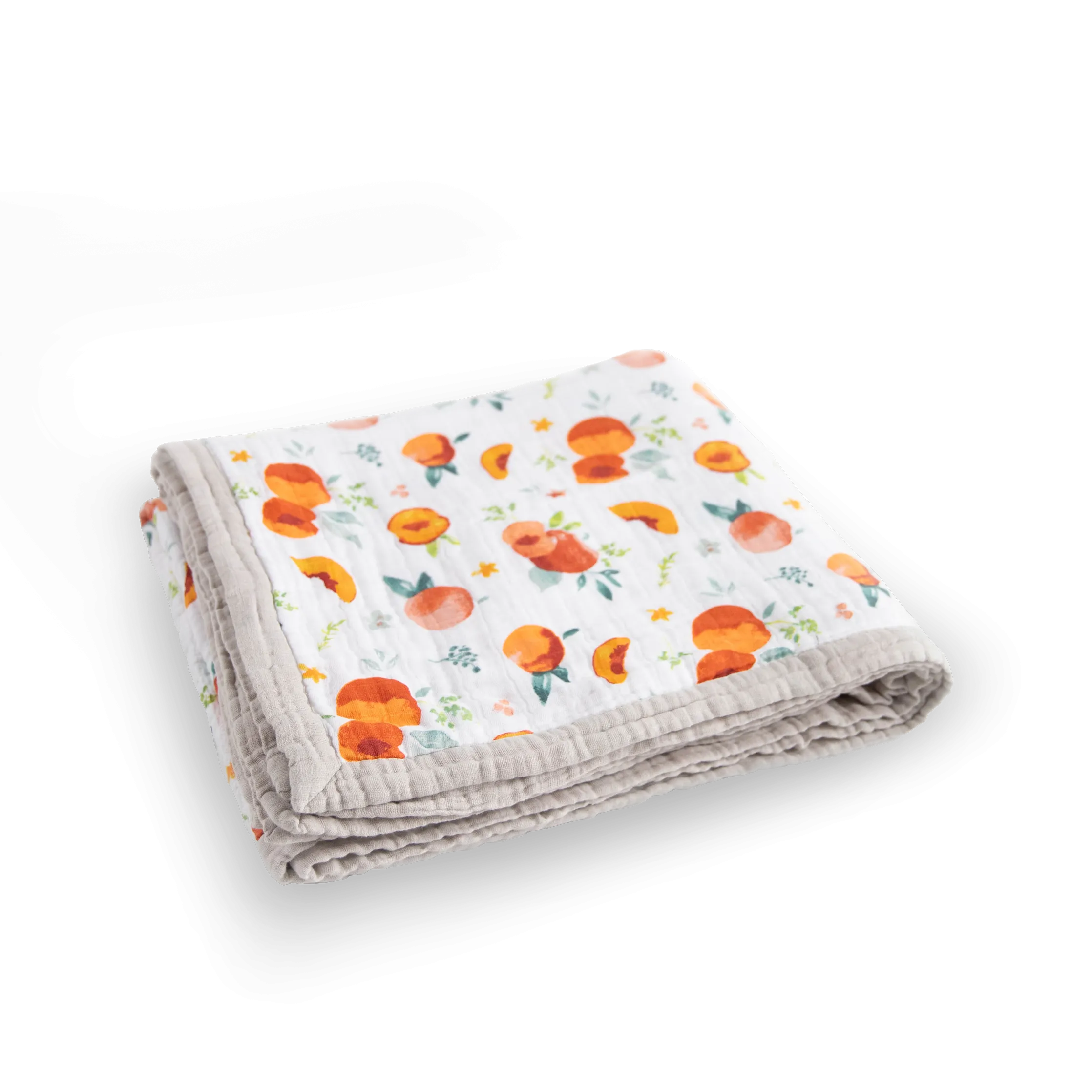 Cotton Muslin Quilted Throw - Georgia Peach