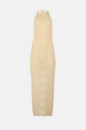 Crochet Halter Maxi Dress