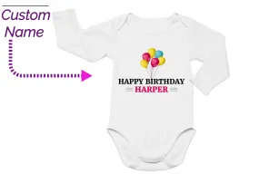 Custom Name Bodysuit Gift for Girls, Ideal Gift for 1st Birthday