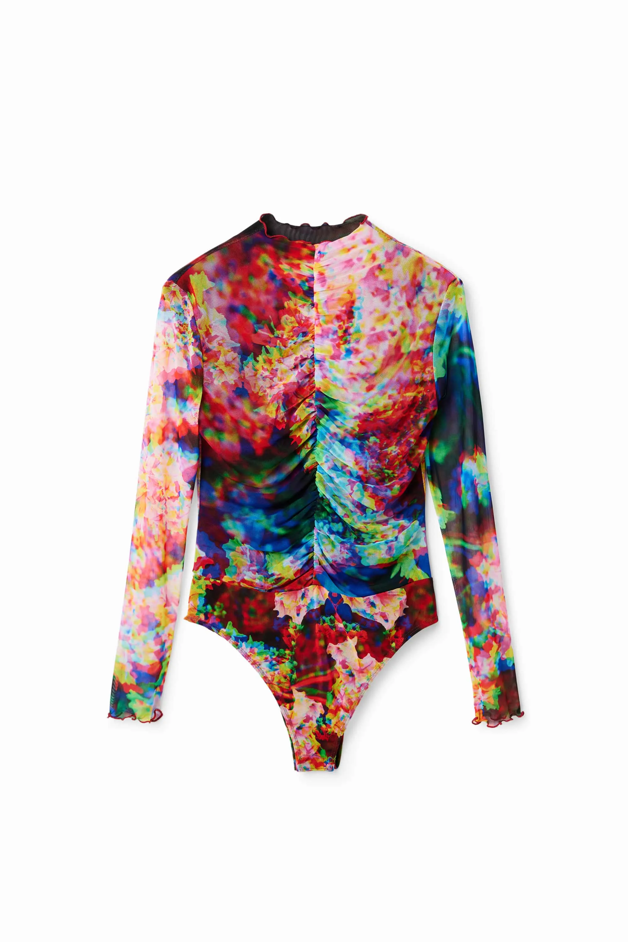 Desigual Dana Psychadelic Print Tulle Bodysuit 23SWQK27