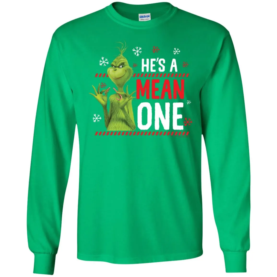Dr. Seuss The Grinch Me Being Jolly Men Long SLeeve Shirt