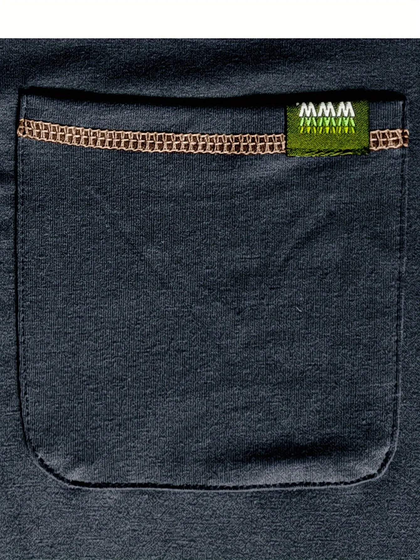 EchtMan - Heren Lange Mouw Henley Shirt met Borstzak en Contrasterende Stiksels