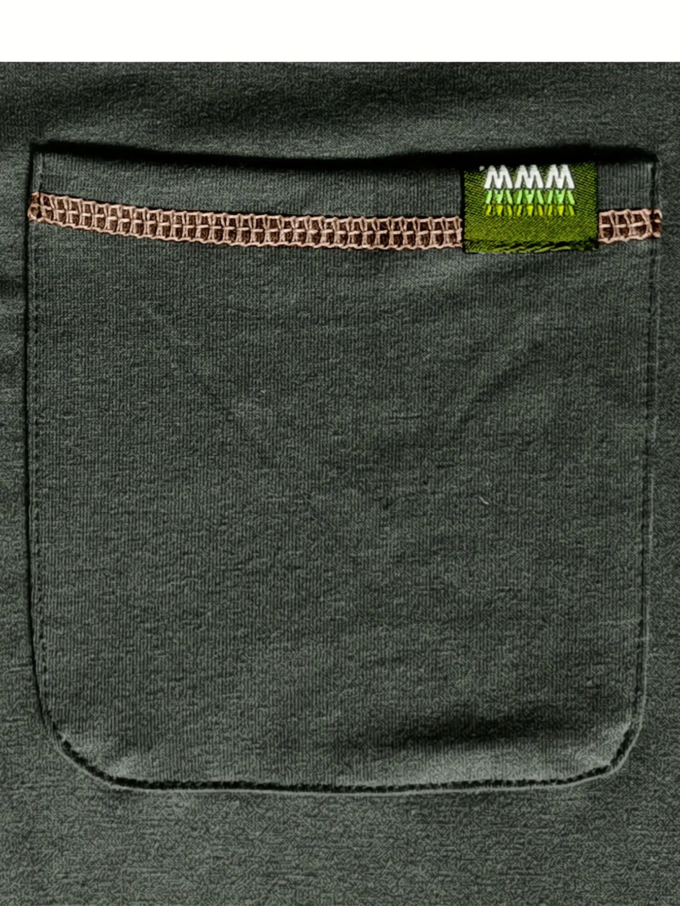 EchtMan - Heren Lange Mouw Henley Shirt met Borstzak en Contrasterende Stiksels