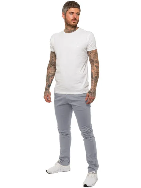 Enzo Light Grey Slim Fit Chino