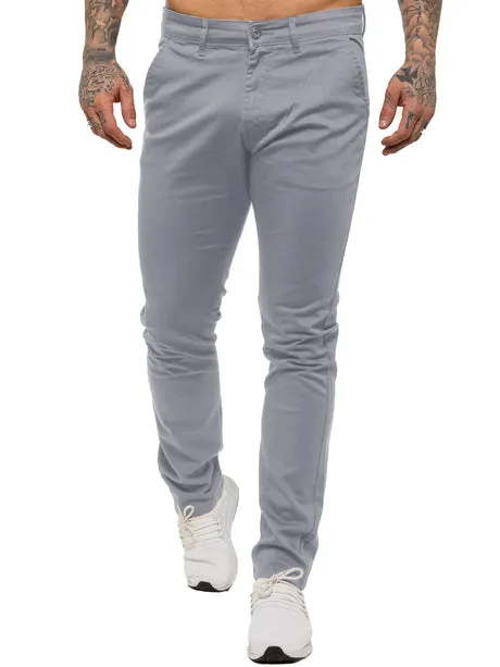 Enzo Light Grey Slim Fit Chino