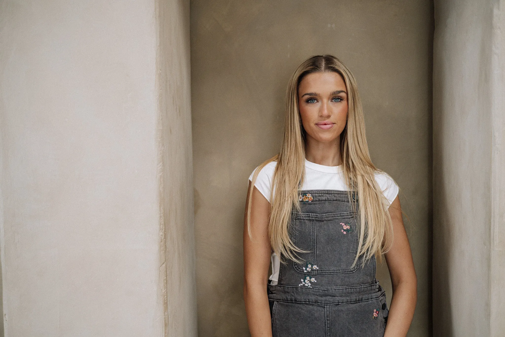 Eva Embroidered Overall Dress