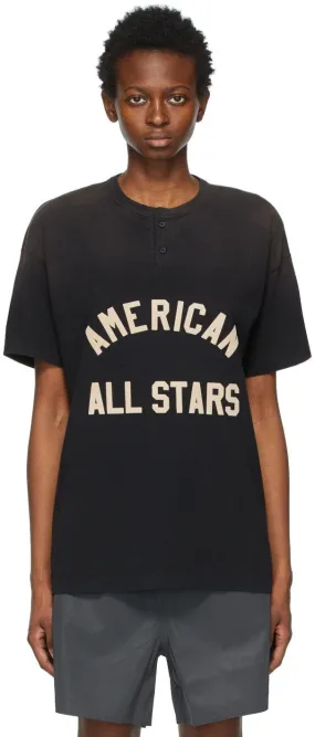 Fear of God Black 'All Stars' Henley T-Shirt