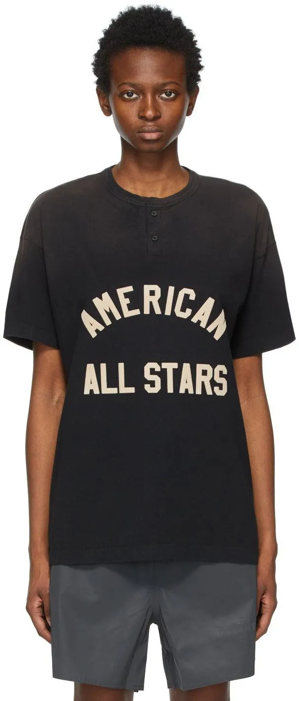 Fear of God Black 'All Stars' Henley T-Shirt