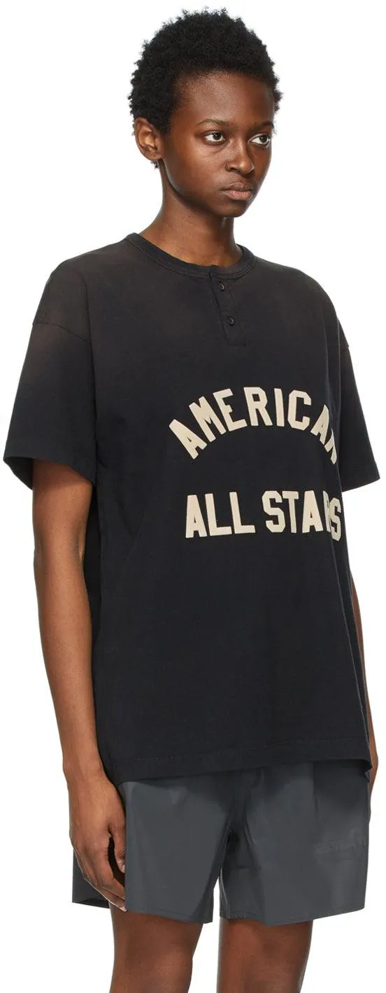 Fear of God Black 'All Stars' Henley T-Shirt