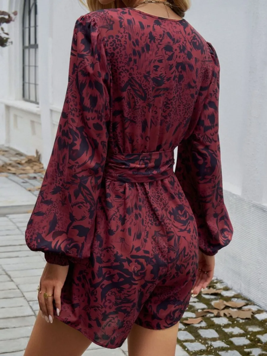 Floral Daydream Long Sleeve Short Romper