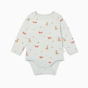 Fox Print Long Sleeve Bodysuit