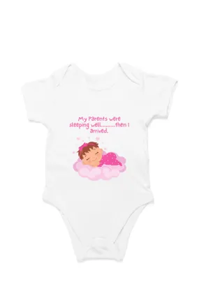 Funny Baby Girl Rompers - Because Sleep Was Overrated… Until She Arrived!