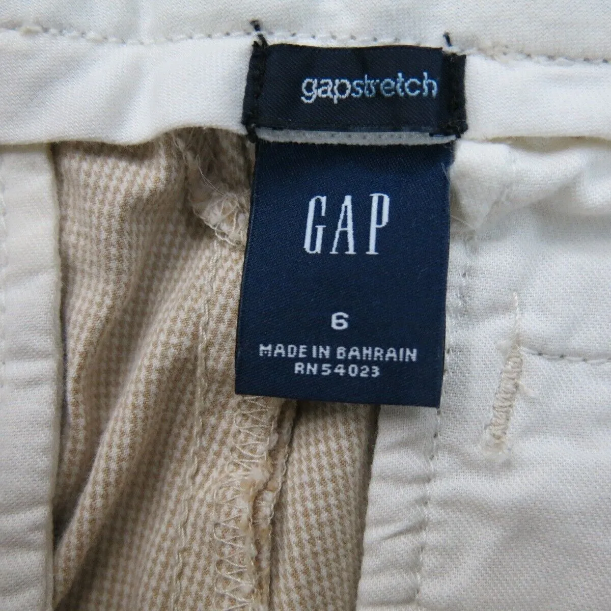 Gap Womens Chino Pants Straight Leg Mid Rise Pockets Beige Size 6