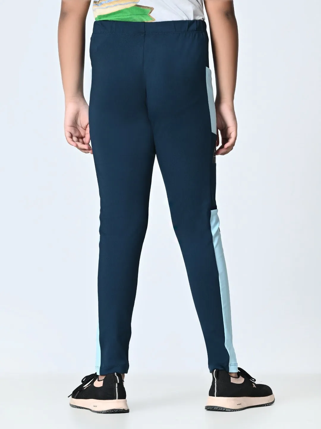 Girls High-Rise Colour-Blocked Ankle length Tights