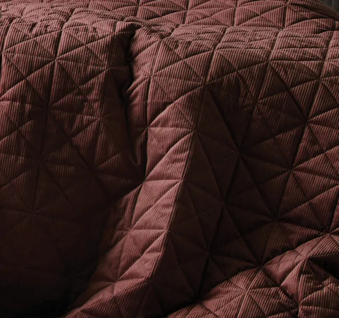 Heath Quilt Cover Set Range Chocolate