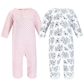 Hudson Baby Premium Quilted Coveralls, Blue Toile
