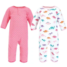 Hudson Baby Premium Quilted Coveralls, Cuteasaurus