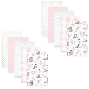 Hudson Baby Quilted Burp Cloths, Enchanted Forest