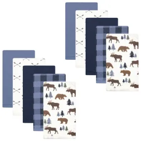 Hudson Baby Quilted Burp Cloths, Moose Bear